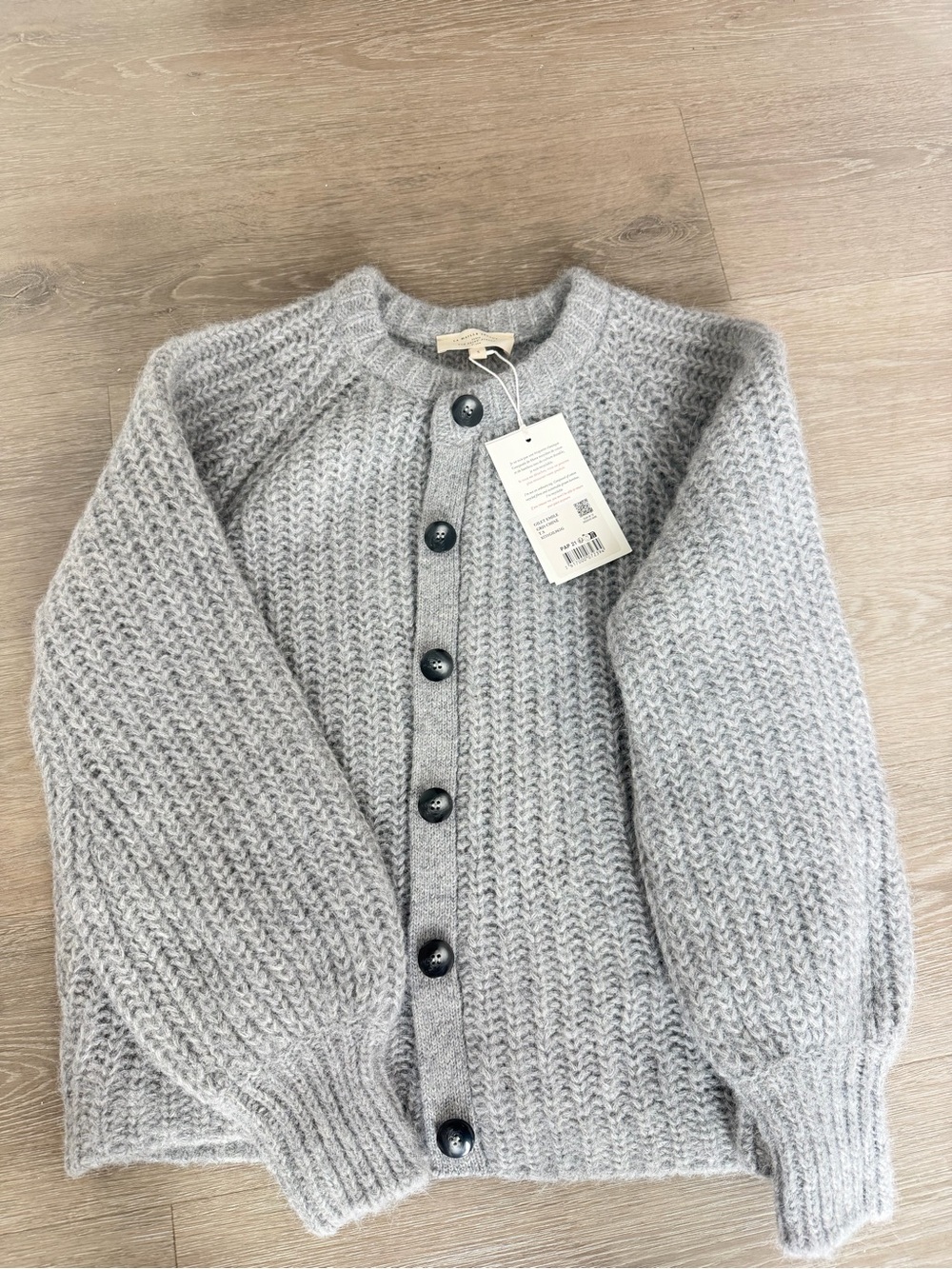 NWT Sezane Emile cardigan grey S